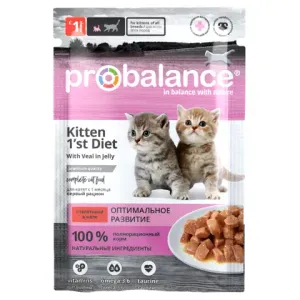 Пауч ProBalance Kitten 1`st Diet для котят с телятиной