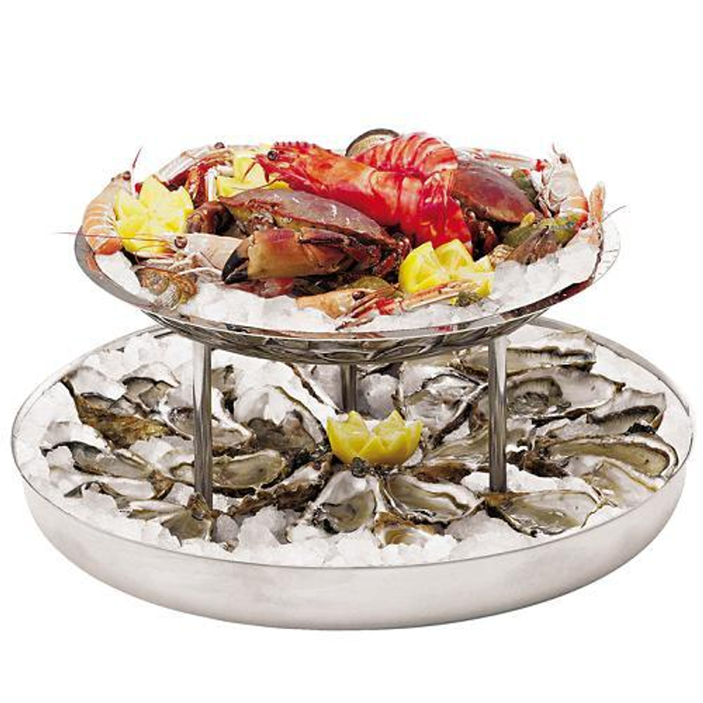 Блюдо Для Морепродуктов 2-Ярусное D45-36См H26См, Нерж.Сталь/Алюминий 41591-90