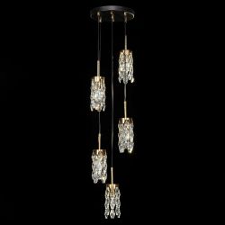 Citilux RONIN CL326015 Подвесной каскадный хрустальный светильник