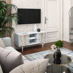 Тумба под ТВ Арт 117см Классик Айс Голд