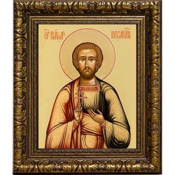 Павел Кесарийский Святой мученик. Икона на холсте.