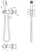 Смеситель Прогрессивный встраиваемый с гигиеническим душем Grocenberg GB005NK Никель