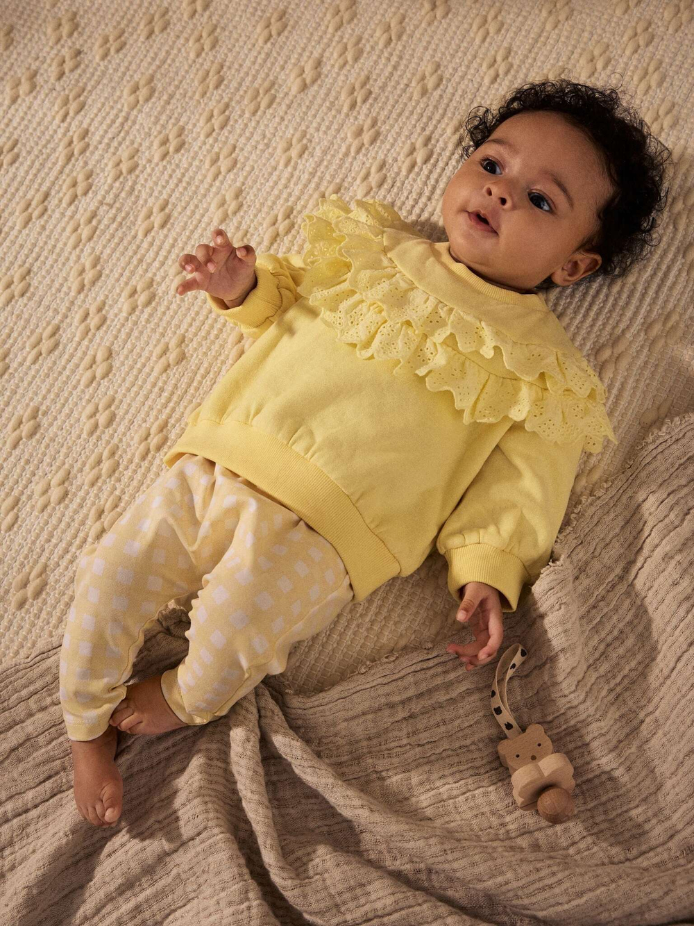 Толстовка и легинсы в комплекте для малышей Next E66-473, Светло-желтый