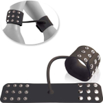 Силиконовый набор Fetish Silicone Cuffs (Цвет: черный с серебряным)