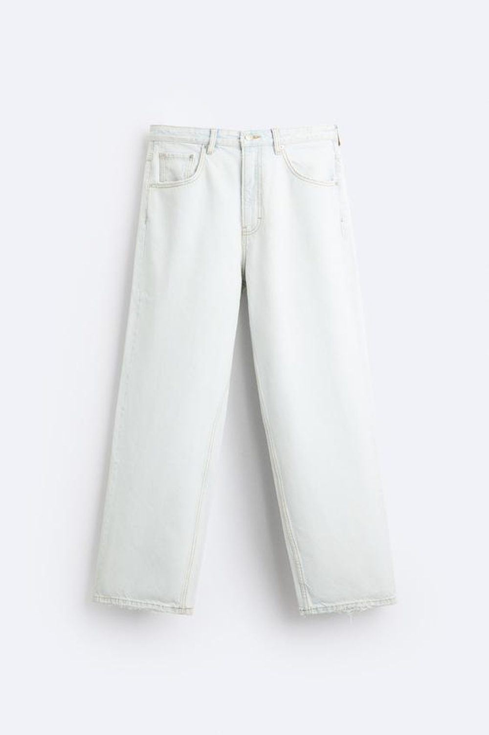 ZARA ДЖИНСЫ BAGGY FIT, НЕБЕСНО-ГОЛУБОЙ