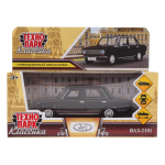 Модель ин. мет. "Ваз-2101" 12 см, двери, багаж, черный, коробка 2101-12-BK (Технопарк)