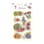 Наклейки детские Alingar, 10 см х 18,5 см, "Нежность", ассорти, (кофе, сладости, роллы), бумага, пакет с европодвесом