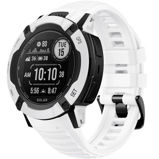 Ремешок 26 мм силиконовый для Garmin Instinct 2X Solar / Instinct 2X Solar Tactical оригинальное быстросъемное крепление Torch (Белый)