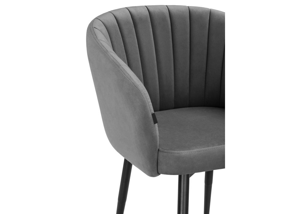 Стул на металлокаркасе Моншау черный / velutto 32