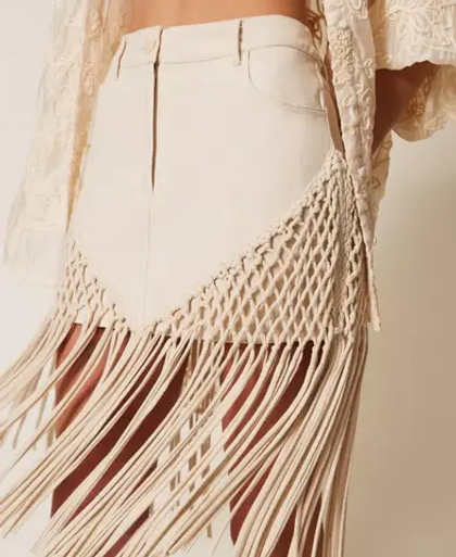 TWINSET Юбка мини с бахромой