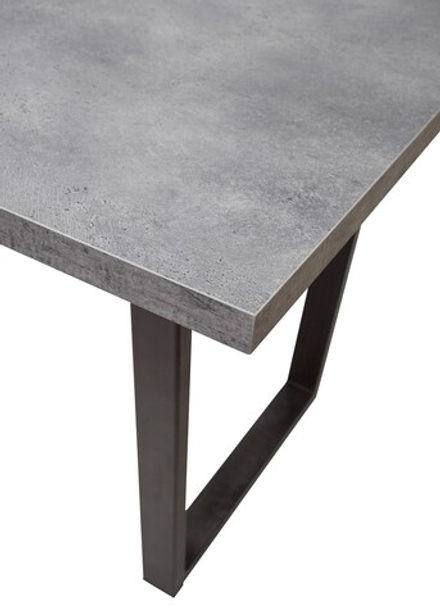 Стол М-City DISAUR Лофт 160 Бетон Портленд, Черный