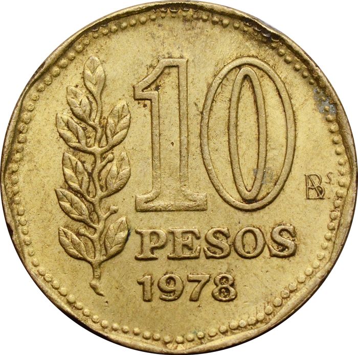 10 песо 1978 Аргентина