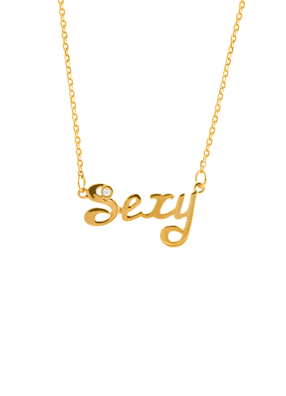 Колье на цепочке "Sexy" (фианит)