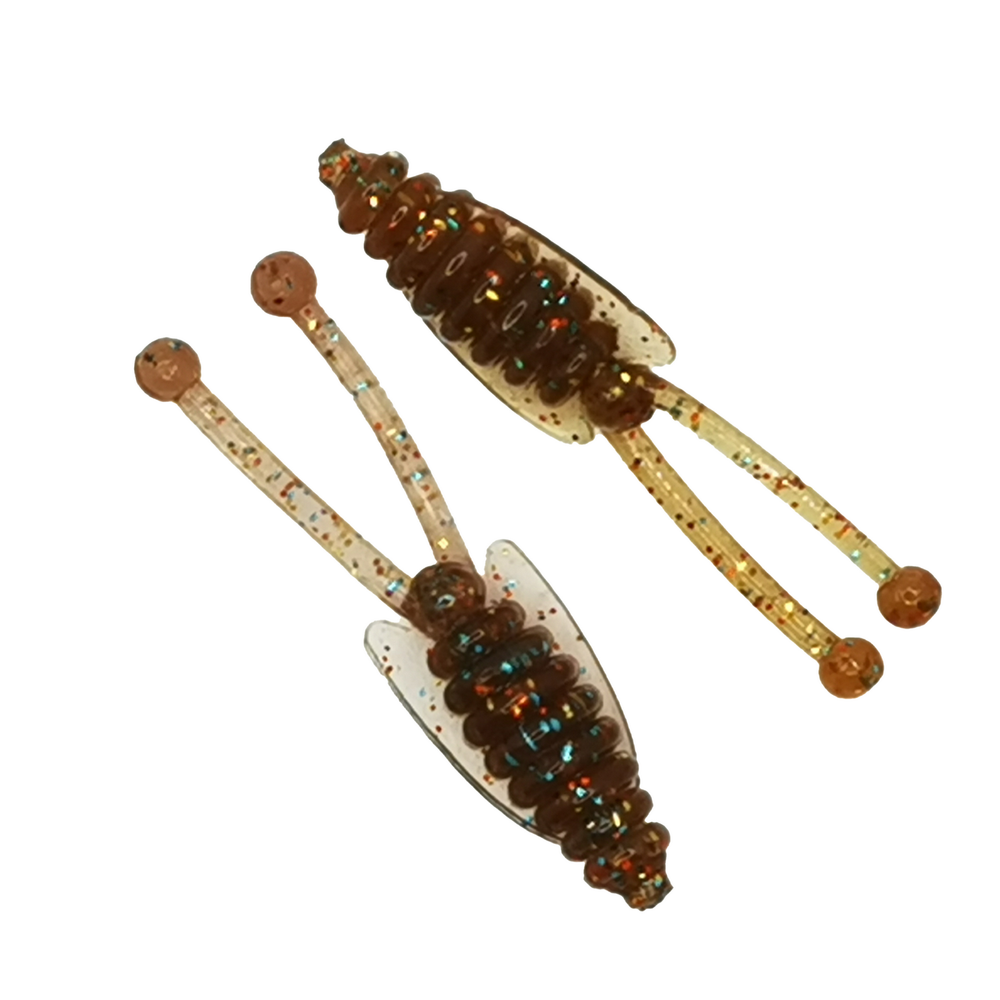 12 шт. 4,5 см Рыболовные, силиконовые приманки рачки. Головастик RuBaits Fly Frog Набор для рыбалки на щуку, судака, окуня, форель Для зимней рыбалки, микроджиг.