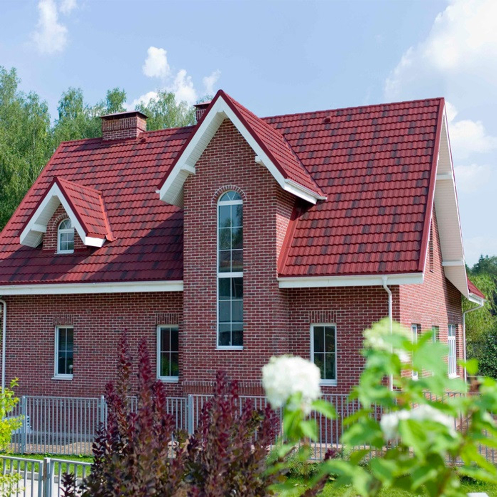 Черепица композитная Metrotile Metrobond красно-черная