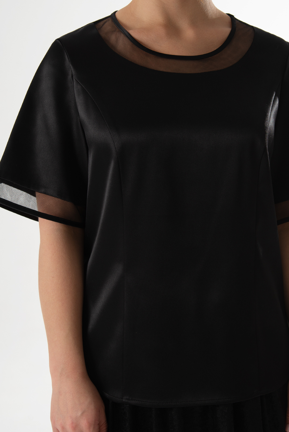 Блузка женская 4504зп, черный #347Ч094504зп