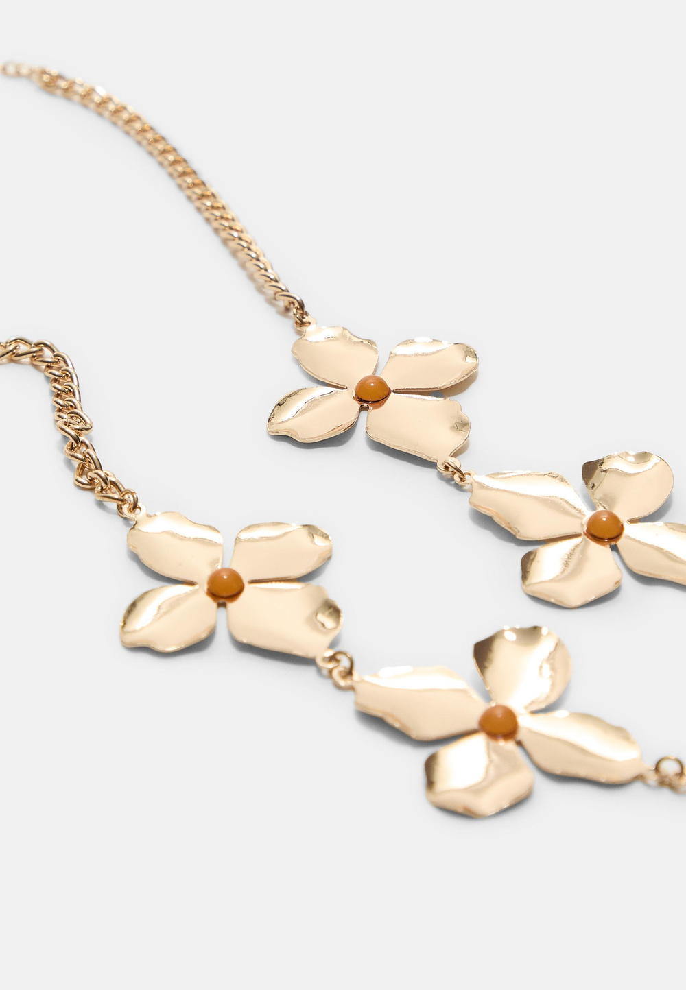 STRADIVARIUS Ожерелье-лариат с цветком, золотой