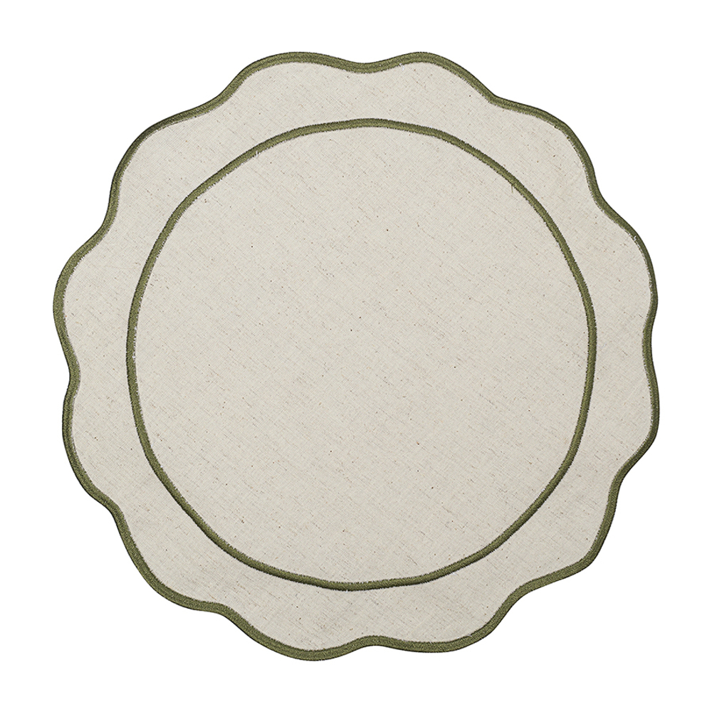Салфетка под приборы Anemone 38 см | оливковый