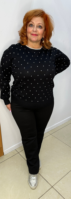 Джемпер в горошек