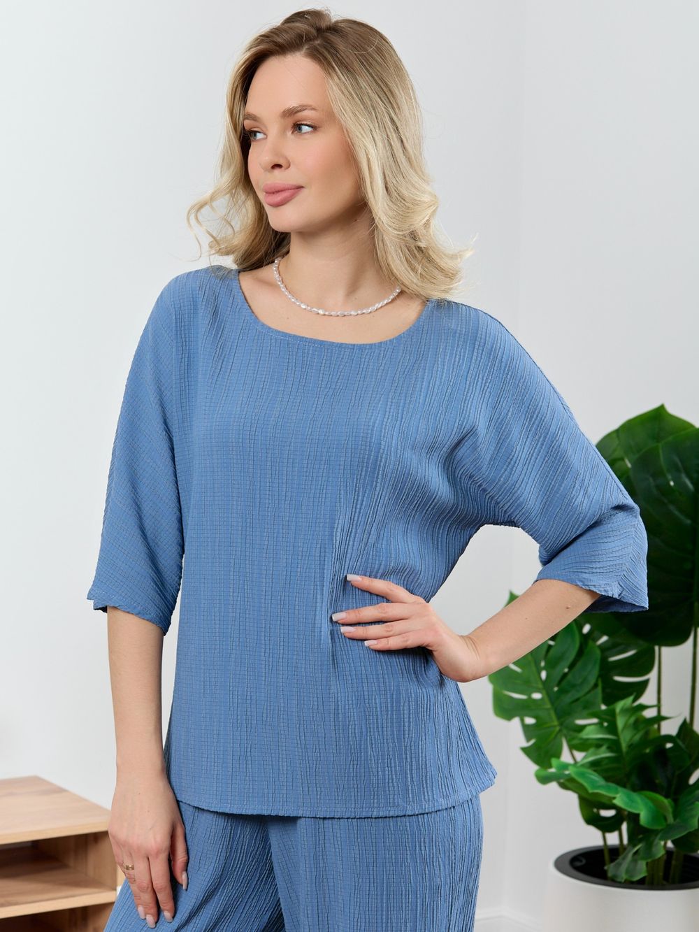 Блузка Сиеста-6 Виотекс ИНДИГО