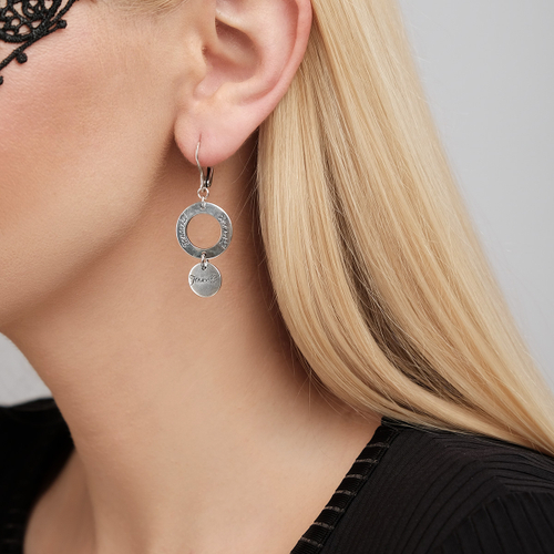 "Мегара" серьги в серебряном покрытии из коллекции "Mегара" от Jenavi с английским замком