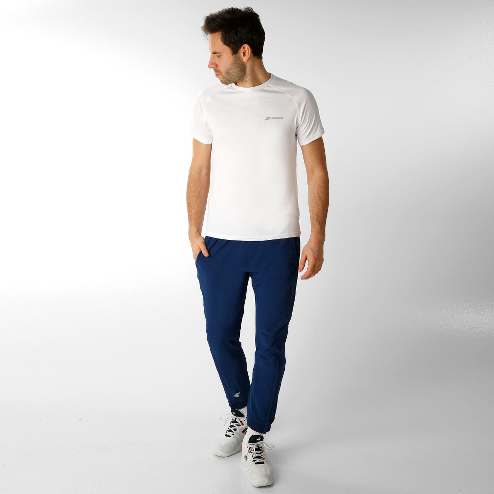 Мужское теннисное поло Babolat Play Crew Neck T-Shirt Men - White