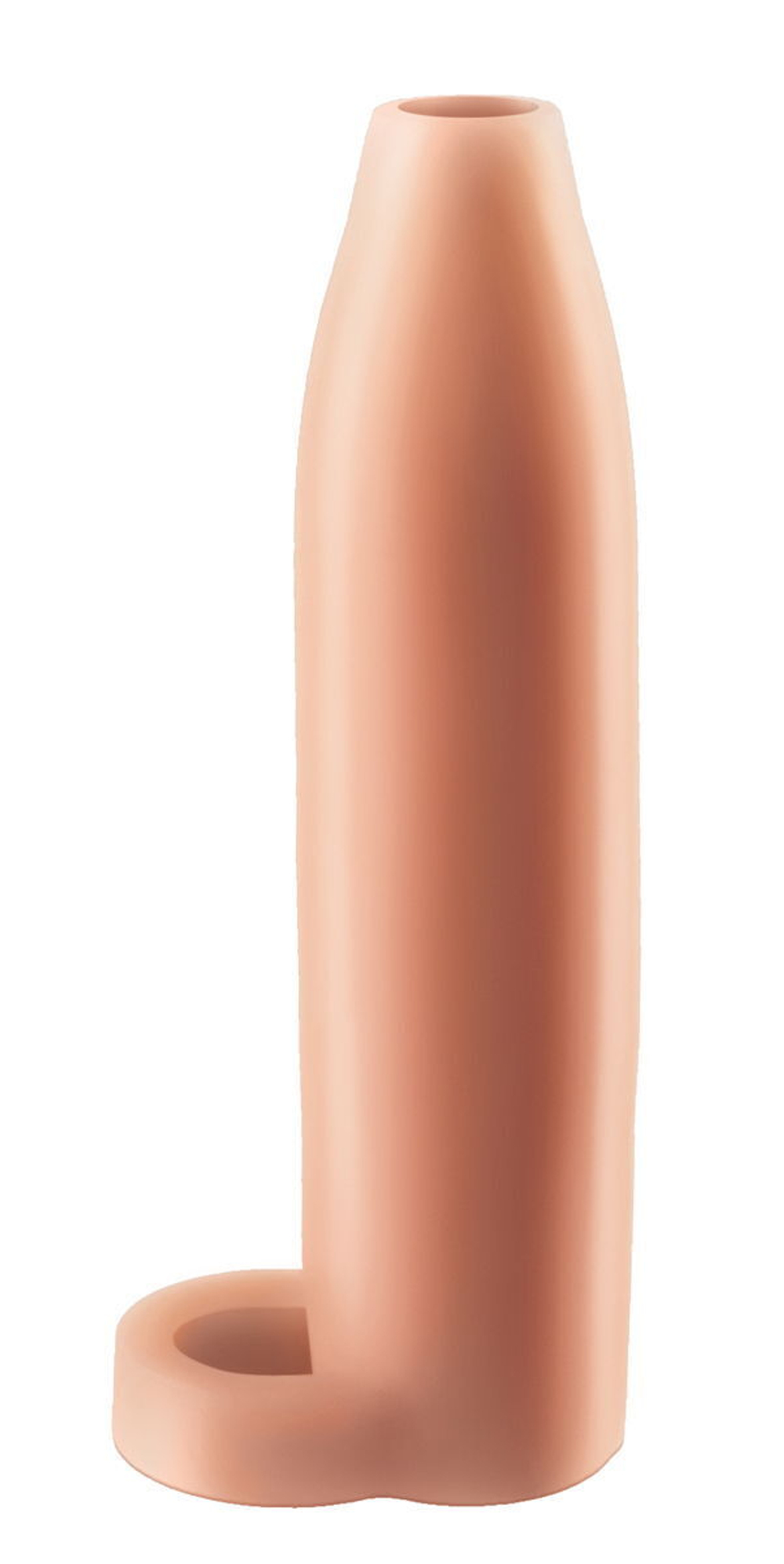 Насадка-расширитель с кольцом для подхвата мошонки Real Feel Enhancer - 14 см. (Цвет: телесный)