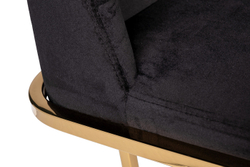 Стул велюровый обеденный 89x56x54см Garda Decor черный/золото