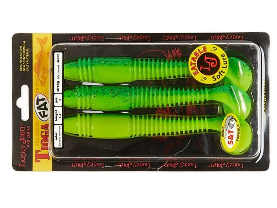 Виброхвосты съедобные LJ Pro Series TIOGA FAT 5.8in (14,7 см), цв. T18, 3 шт.