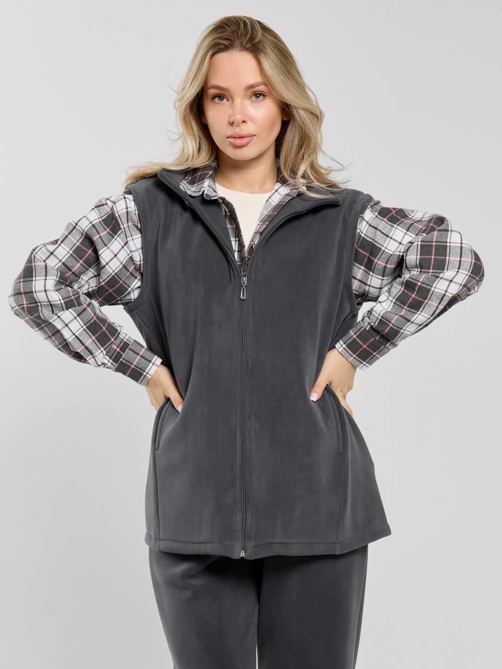 Толстовка (жилетка) Блик-3 Виотекс ГРАФИТОВЫЙ