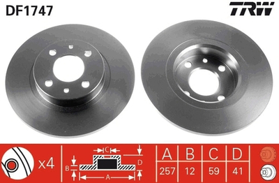 TRW - DF1747-TRW - Brake Disc