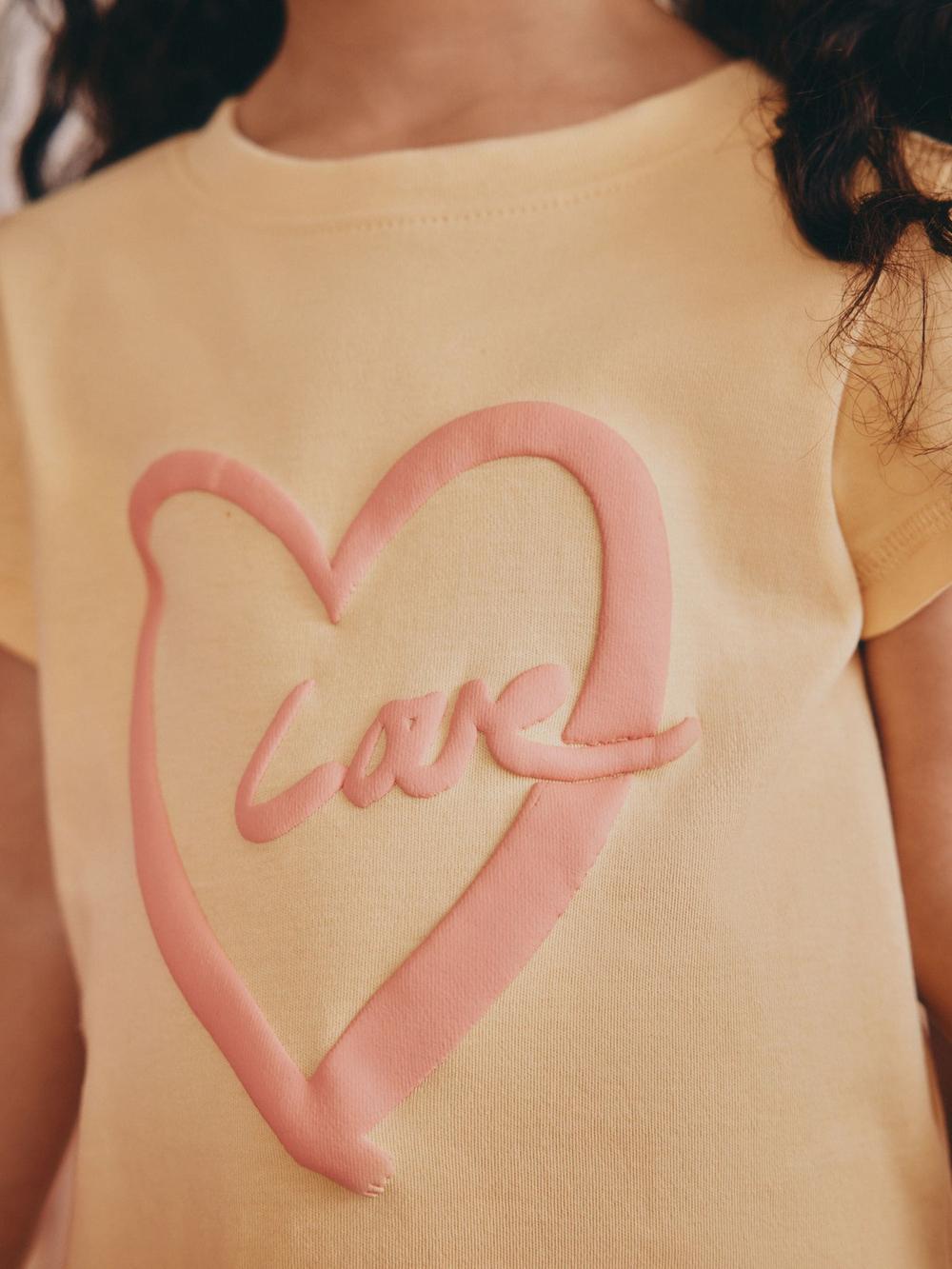 Пижама для девочки Next AC0-796, 3 шт., Розовый, Светло-желтый