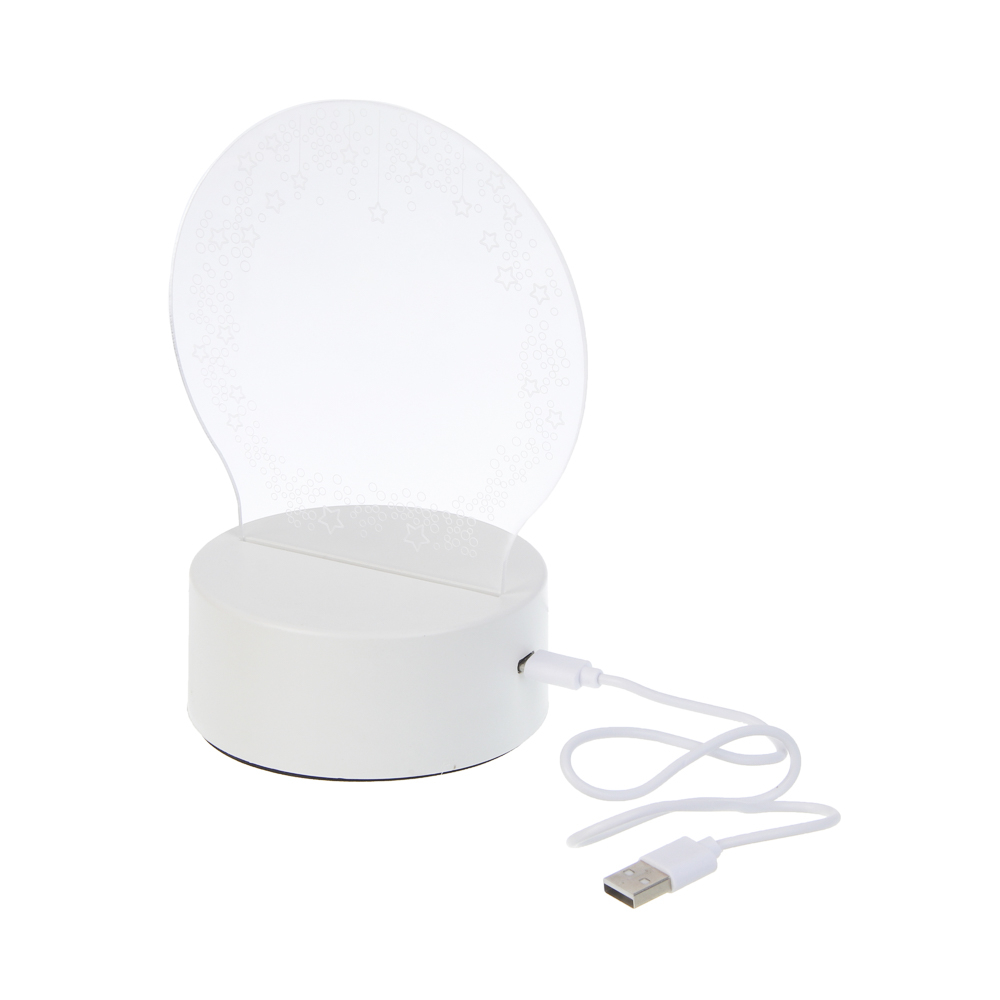 Светильник LED, 13x17x10 см, пластик, USB