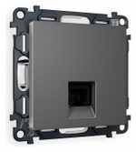Розетка Ethernet RJ-45 и со шторками, без рамки Ambrella Volt Quant MA662010