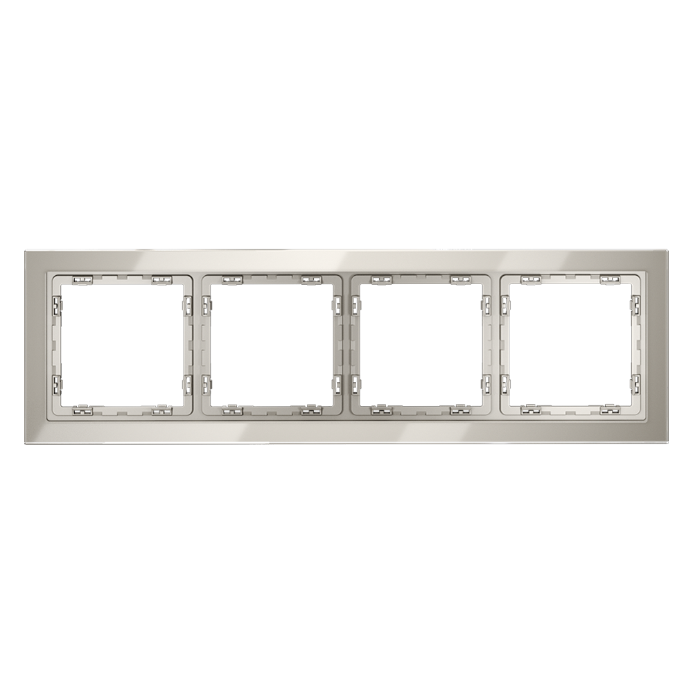Рамка стеклянная на 4 поста, (кашемир, стекло) Voltum S70 VLS110403