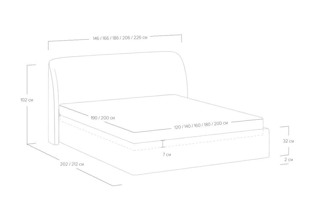 Кровать Nicole (180x190)