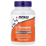 NOW Foods, L-тирозин, 750 мг, 90 растительных капсул