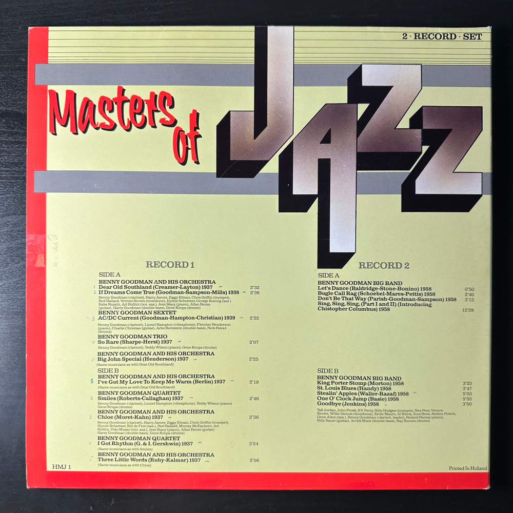 Benny Goodman Big Band, Taft Jordan, Zoot Sims, Billy Bauer ‎– I Giganti Del Jazz 38 2LP (Италия)