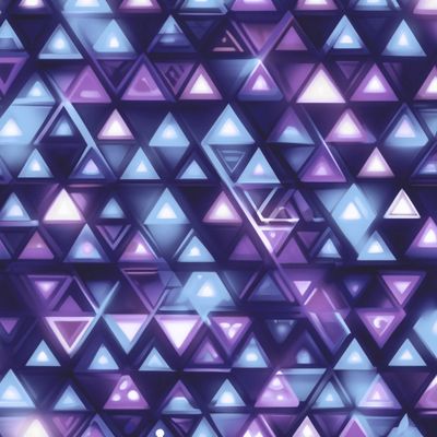 Треугольники неоновые сине-фиолетовые