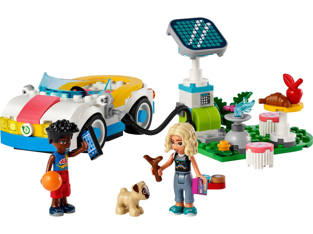 LEGO Friends 42609 «Электромобиль и зарядная станция» — эко-игра, Хартлейк-Сити
