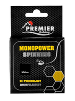 Леска для рыбалки Premier Fishing MONOPOWER SPINNING F.Yellow Nylon 0,20mm/100m (PR-MS-Y-020-100)