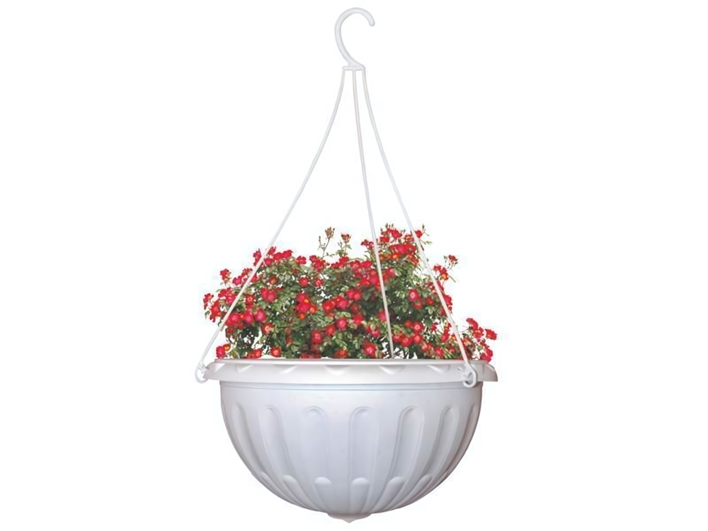 Горшок-кашпо "Джулия" 8л подвесной (белый)