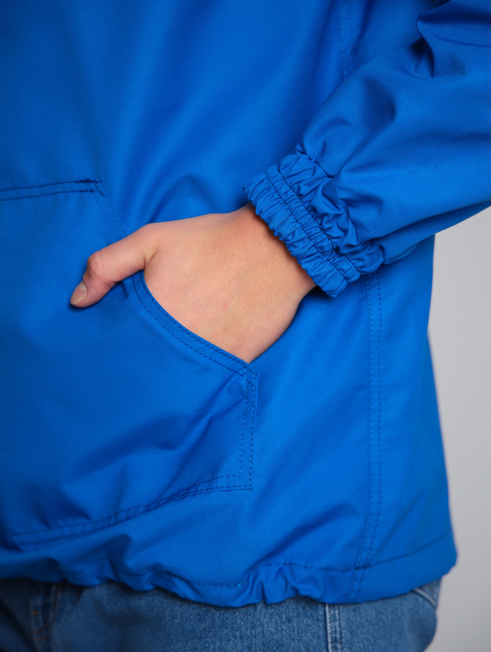 Анорак мужской без утеплителя васильковый Город Горький