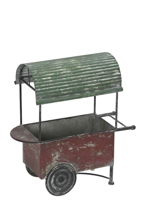 Кашпо декоративное "Тележка" 31,5x14xH33см