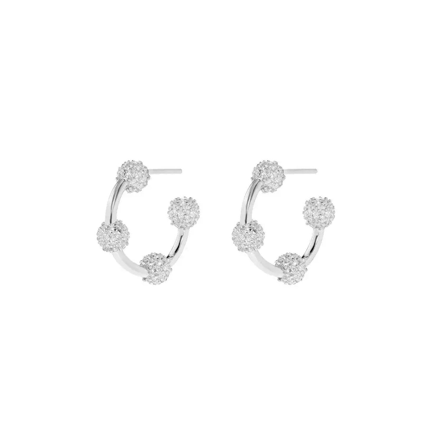 Серьги Mini Orbital Ring Earrings - Silver
