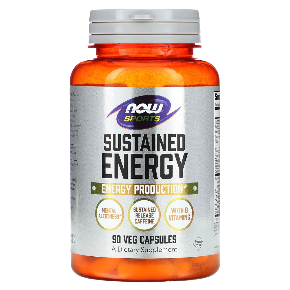 NOW Foods, Sustained Energy, 90 растительных капсул