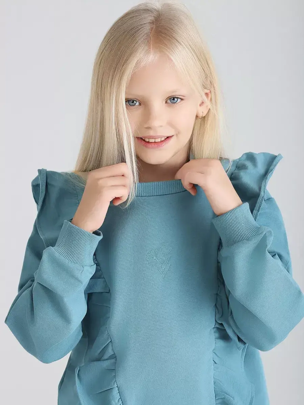 Костюм для девочки с брюками-палаццо на осень