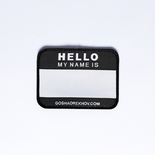 Шеврон GO белый/черный