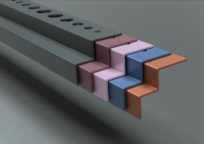 Внутренний профиль для плитки и керамогранита, латунь полированная