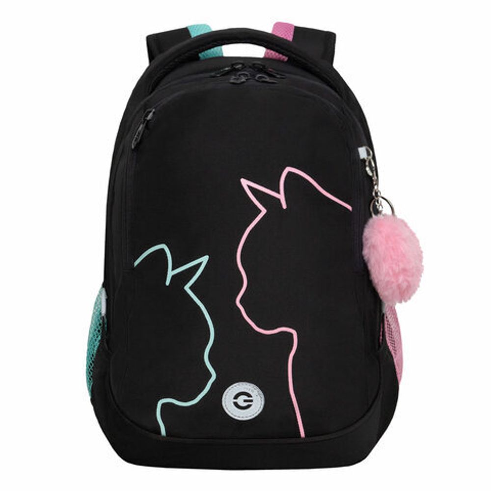 Рюкзак GRIZZLY школьный, анатомическая спинка, 2 отделения, для девочек, HARMONY, 40х29х20 см, RD-440-3/3